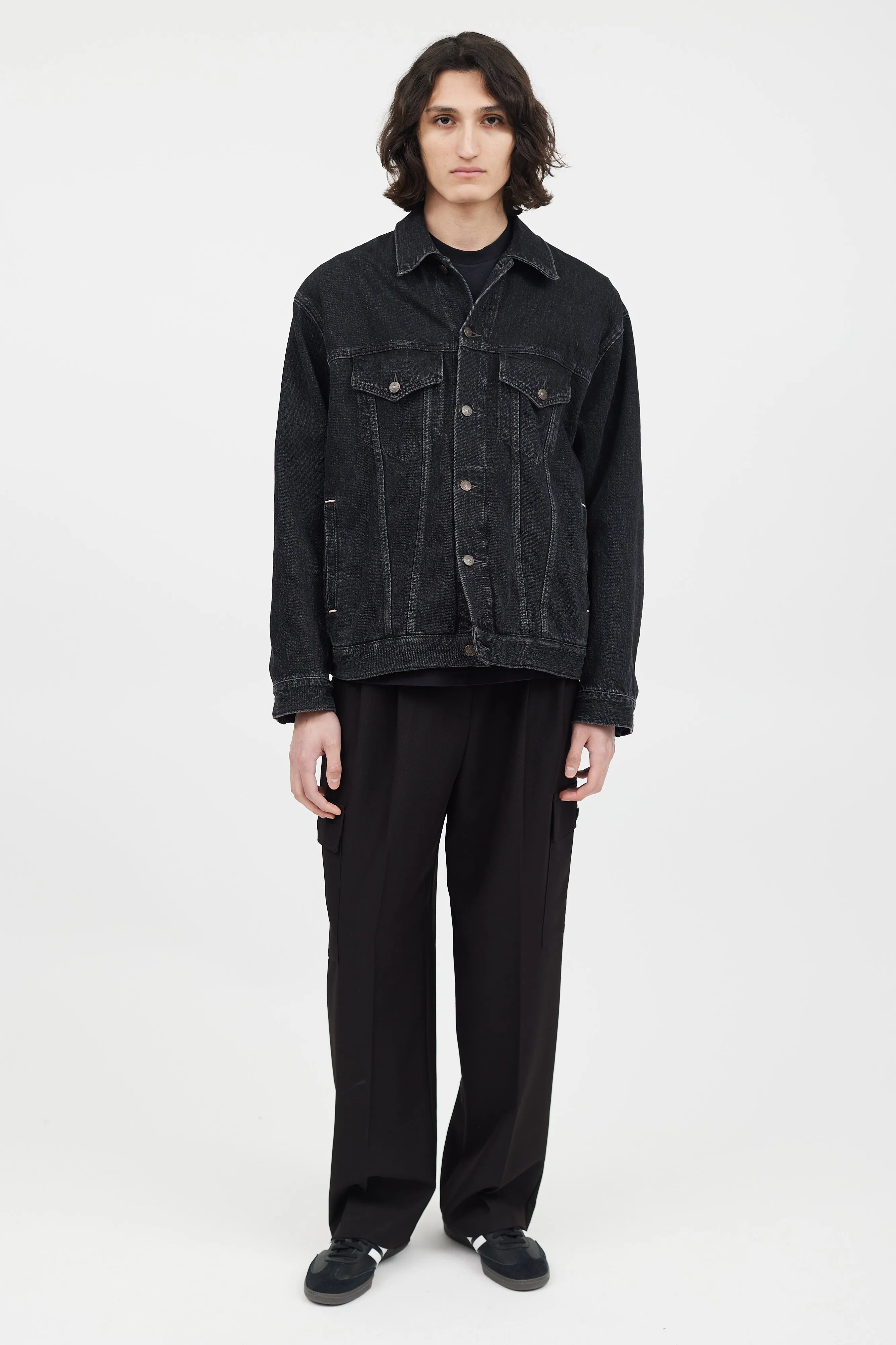 Black Washed Denim Jacket