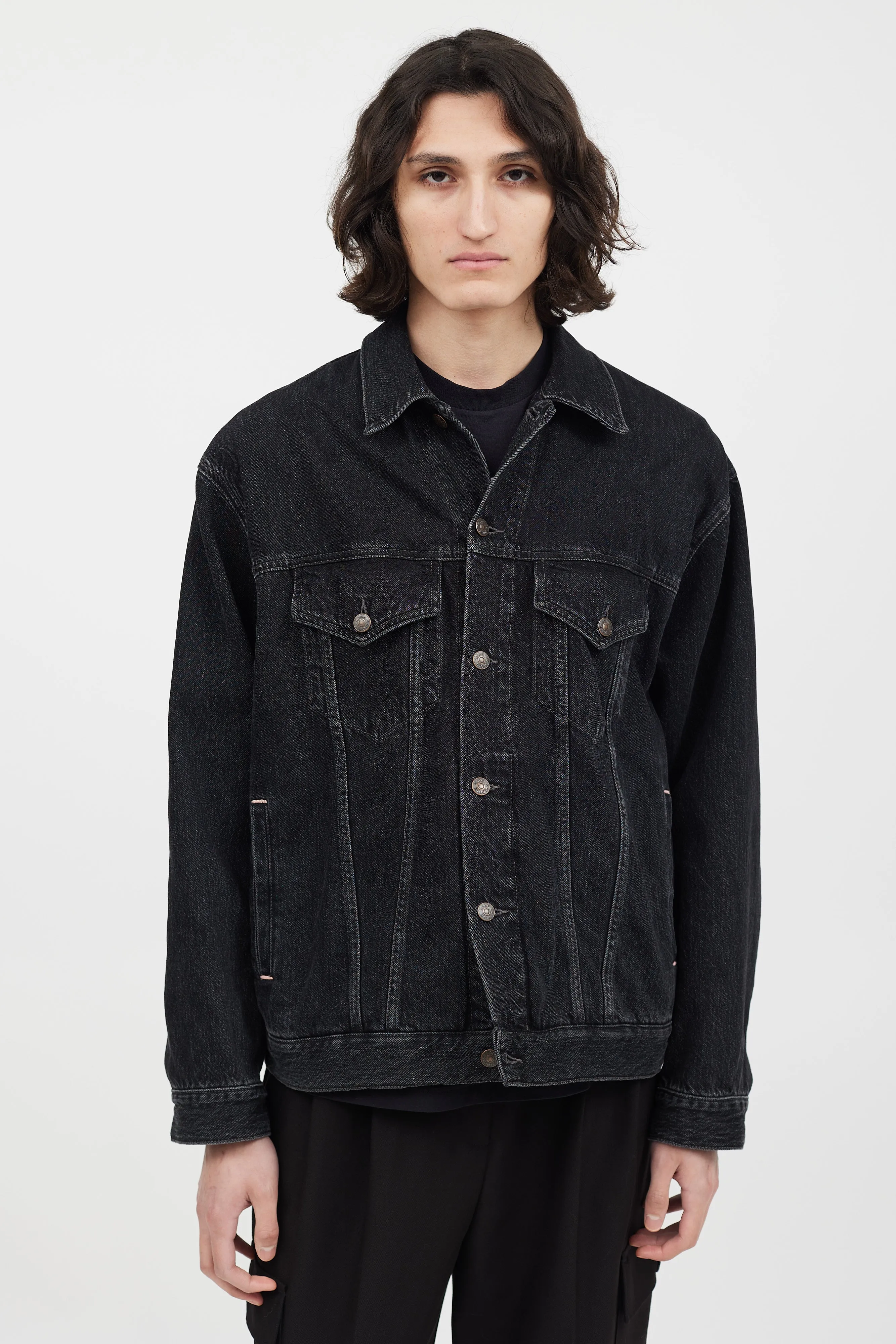 Black Washed Denim Jacket