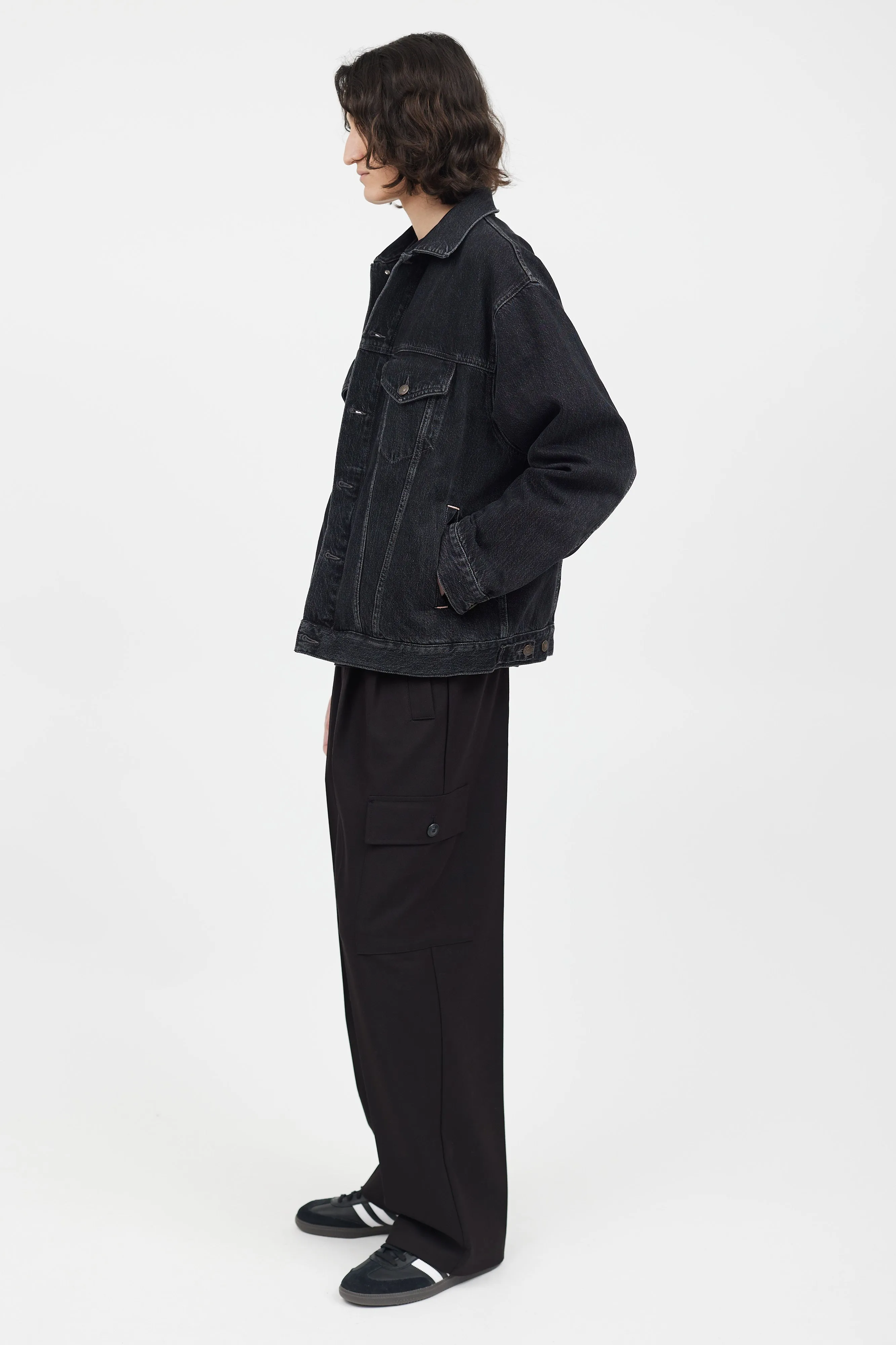 Black Washed Denim Jacket