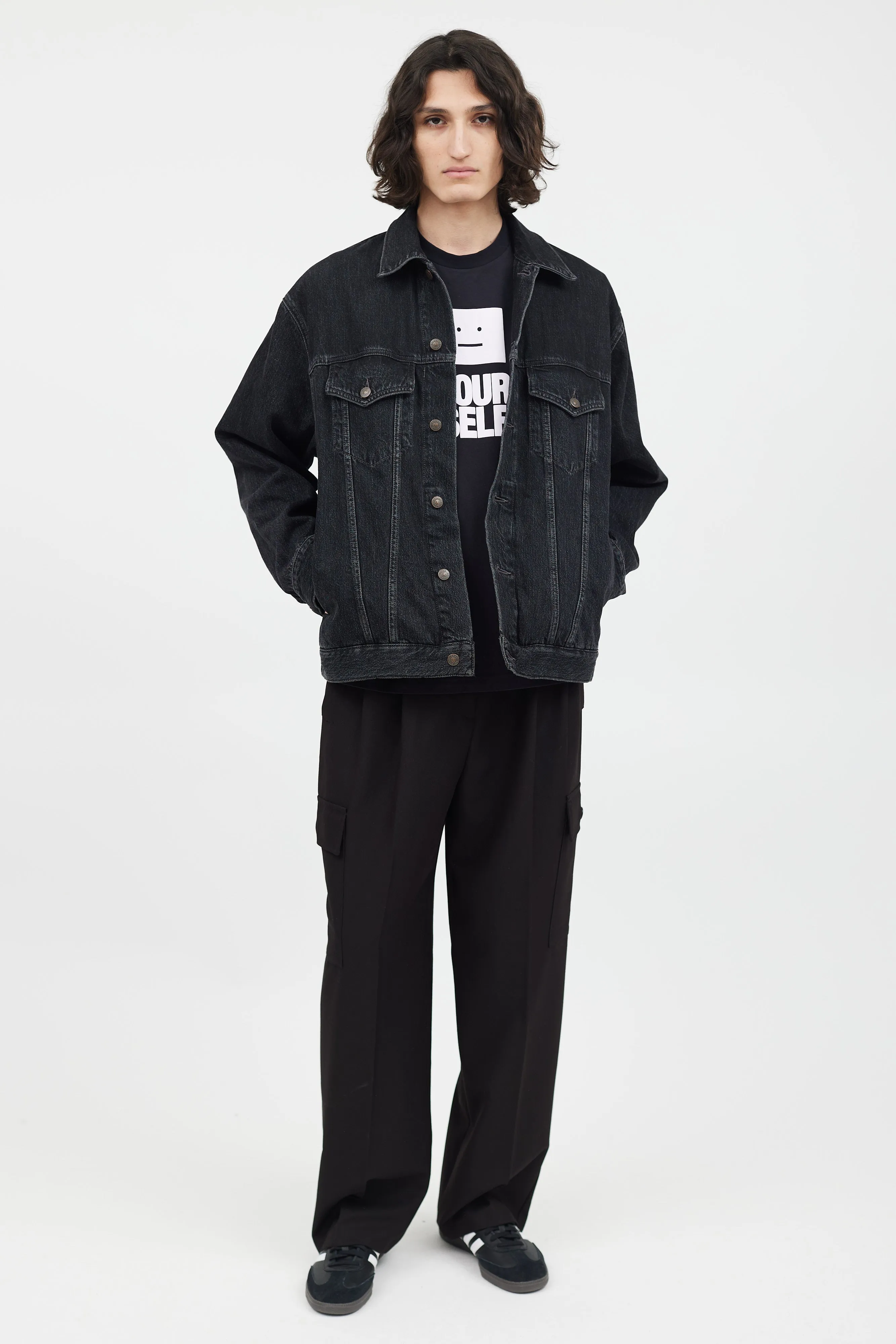 Black Washed Denim Jacket