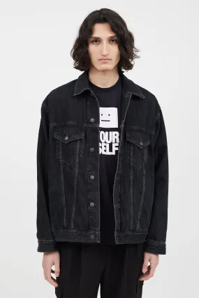 Black Washed Denim Jacket