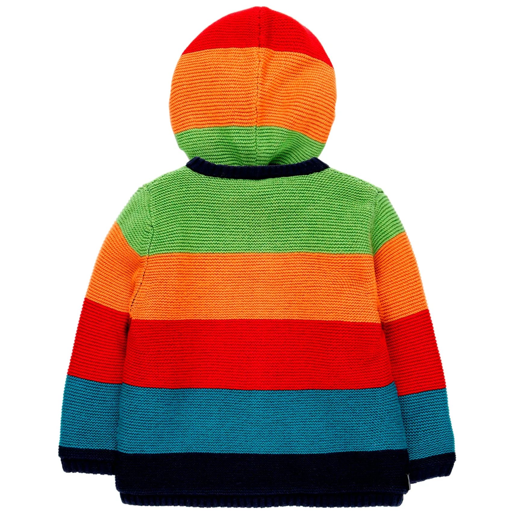BOBOLI Funky Stripes Sweater with Removable Hood