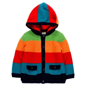 BOBOLI Funky Stripes Sweater with Removable Hood