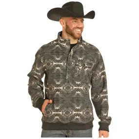 Boy's Rock and Roll Denim Aztec Jacquard Bomber Pullover BM91C04336