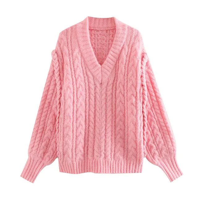 CABLE-KNIT SWEATER