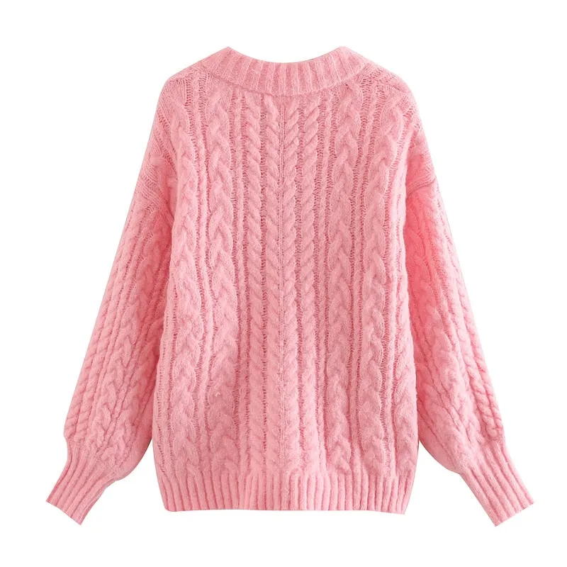 CABLE-KNIT SWEATER