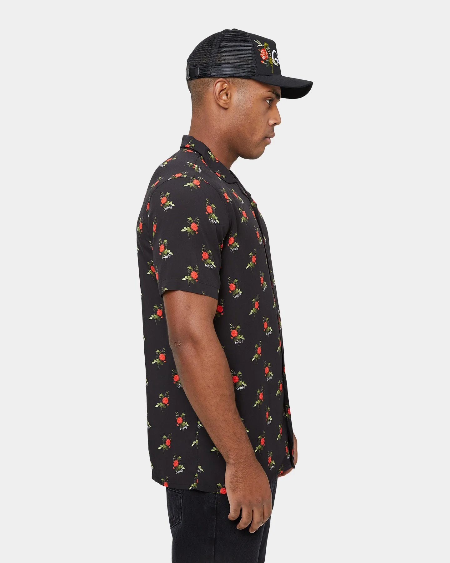 Carré Ament Short Sleeve Button Up Shirt Black
