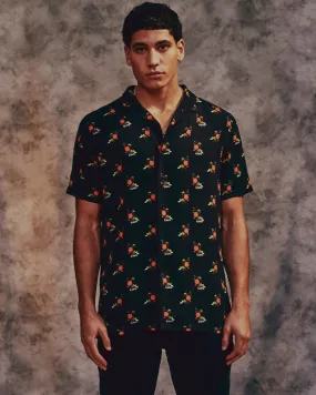 Carré Ament Short Sleeve Button Up Shirt Black