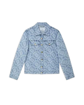 Denim Bleached Monogram Jacket