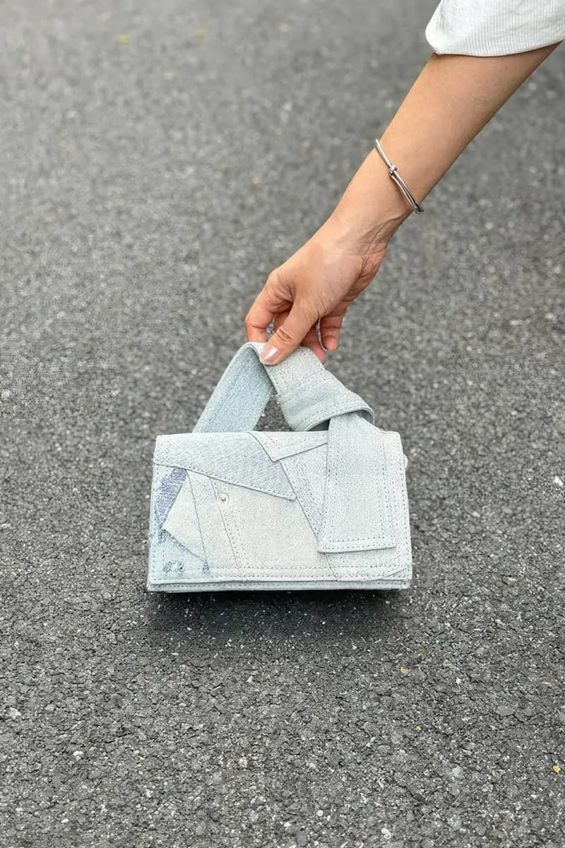 Denim small square bag casual shoulder bag