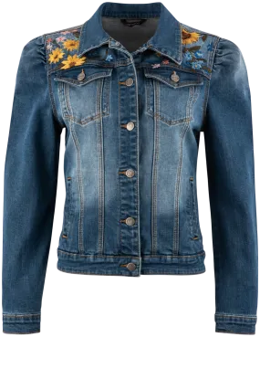 Driftwood Sunflower Denim Jacket