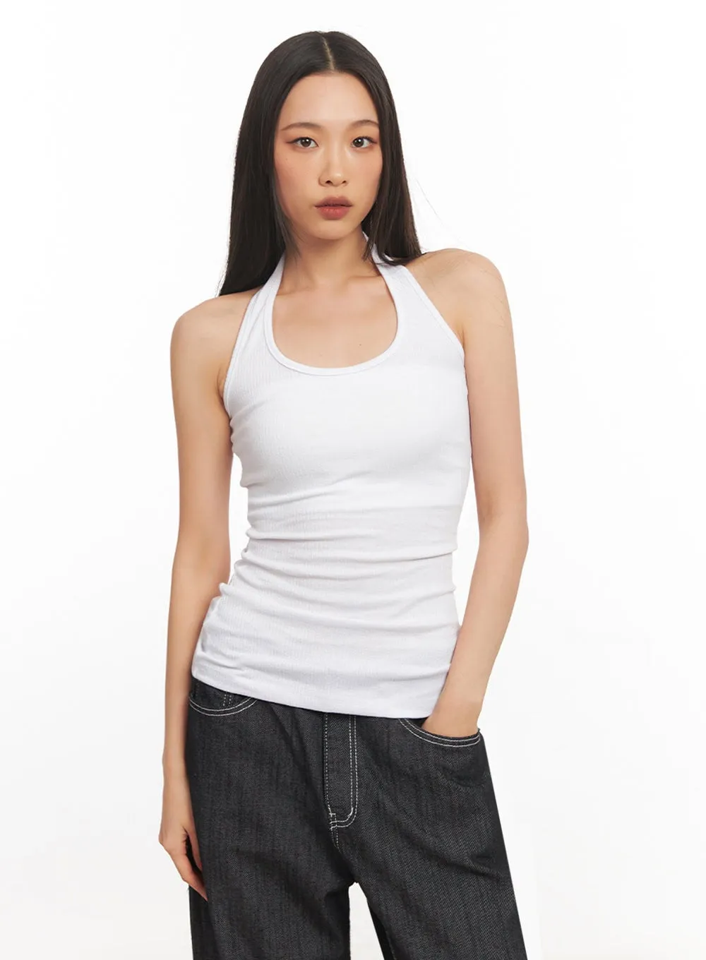 Fitted Halter Top IA507