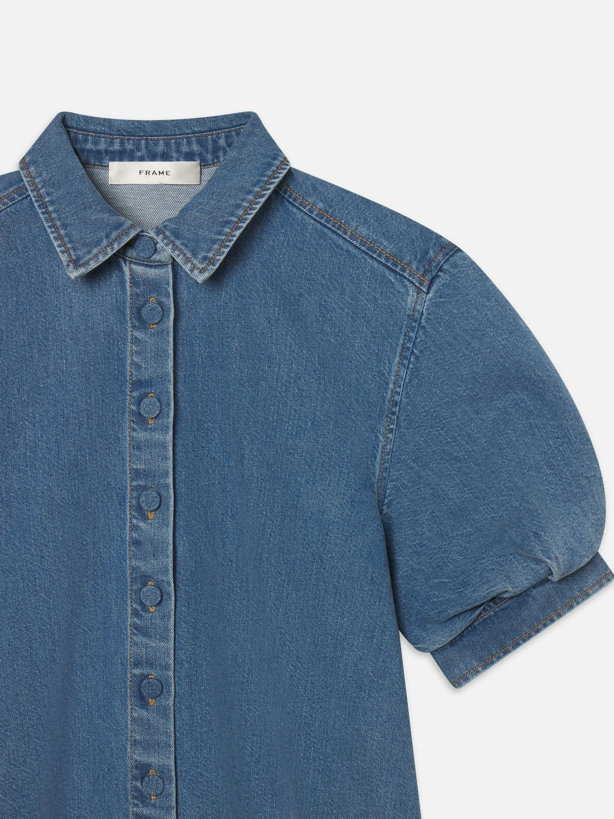 Frame The Billow Sleeve Shirt in Subtle