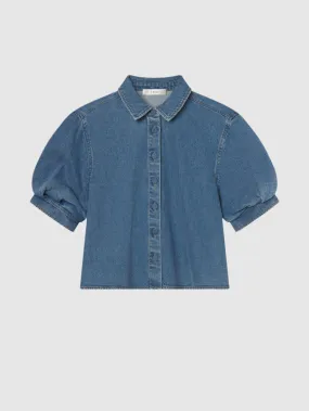 Frame The Billow Sleeve Shirt in Subtle