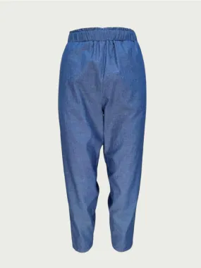 Gathered Slacks in Denim, large / OG Price: $228.00