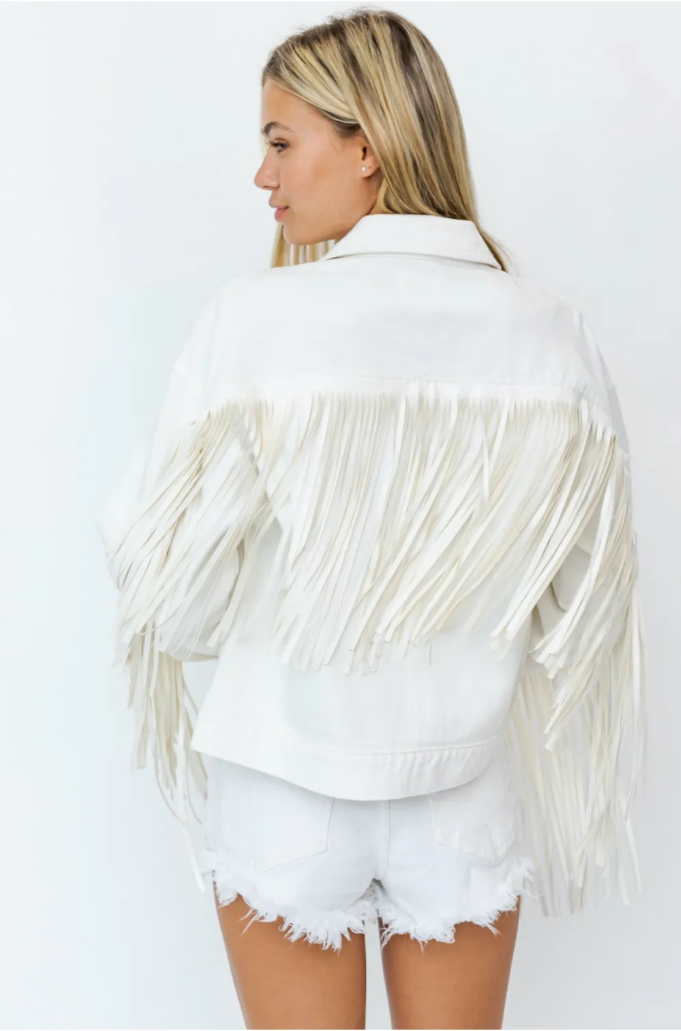Good Fringe Jacket- White