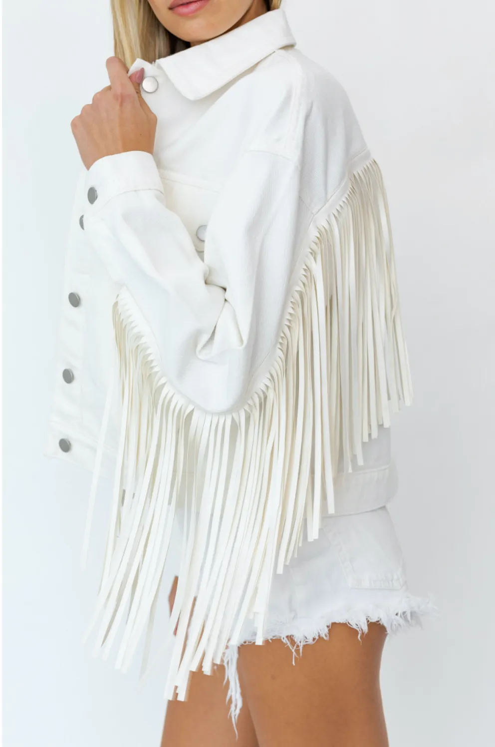 Good Fringe Jacket- White