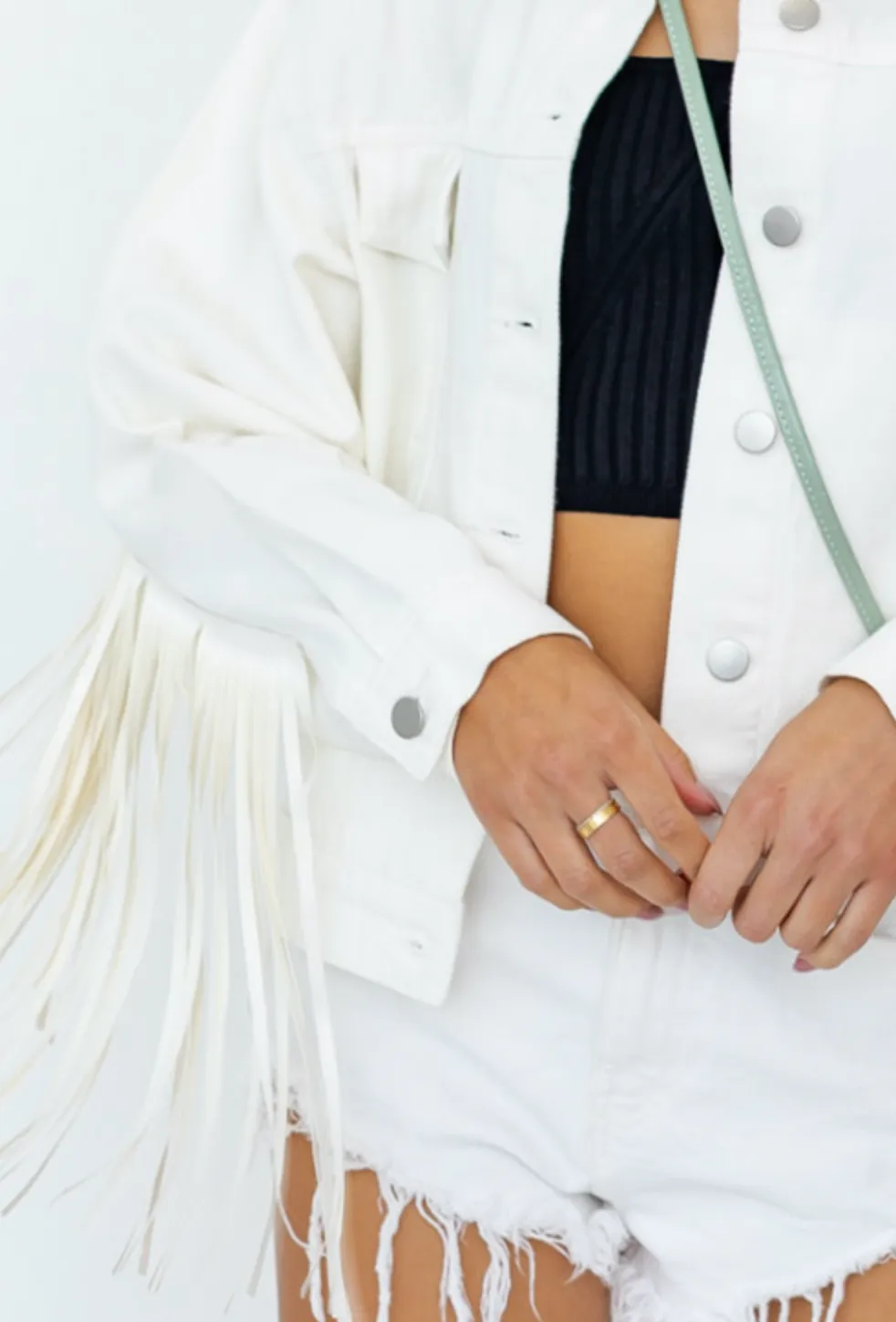 Good Fringe Jacket- White