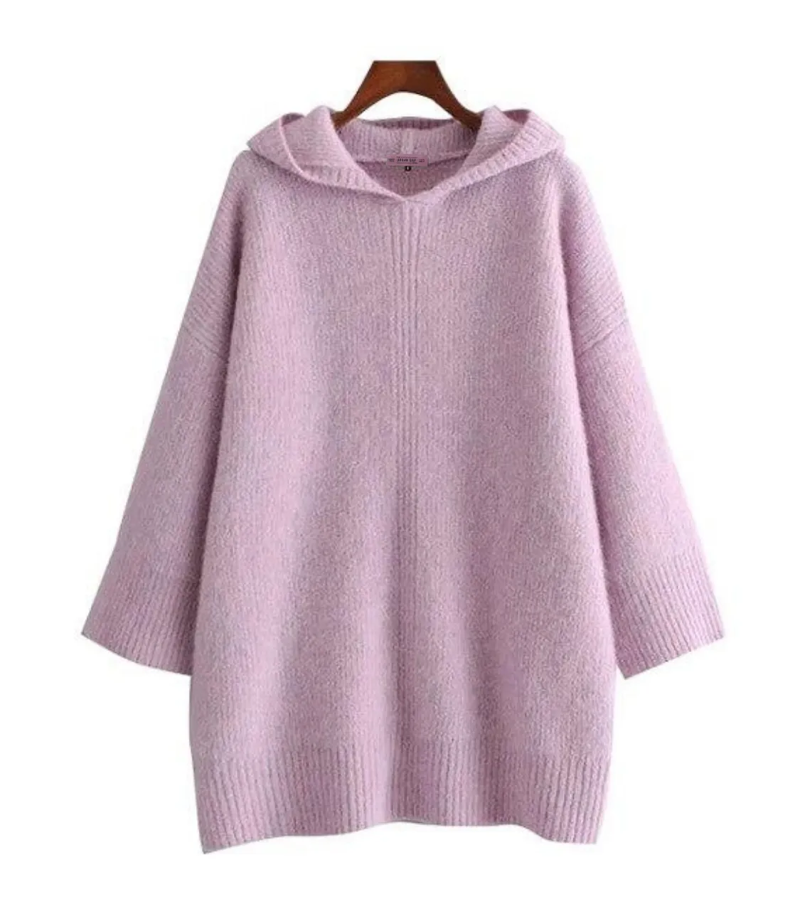 HOODED OVERSIZED KNITTED SWEATER