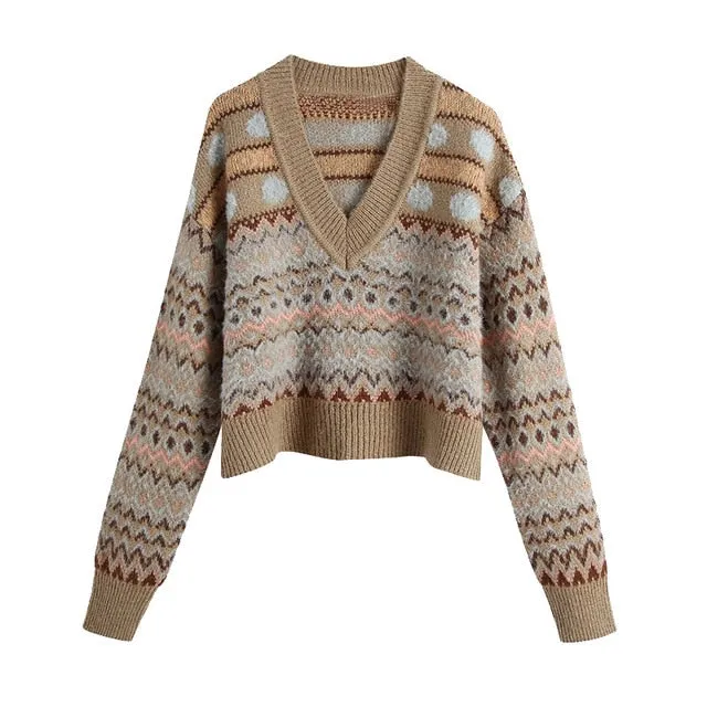 JACQUARD KNIT SWEATER