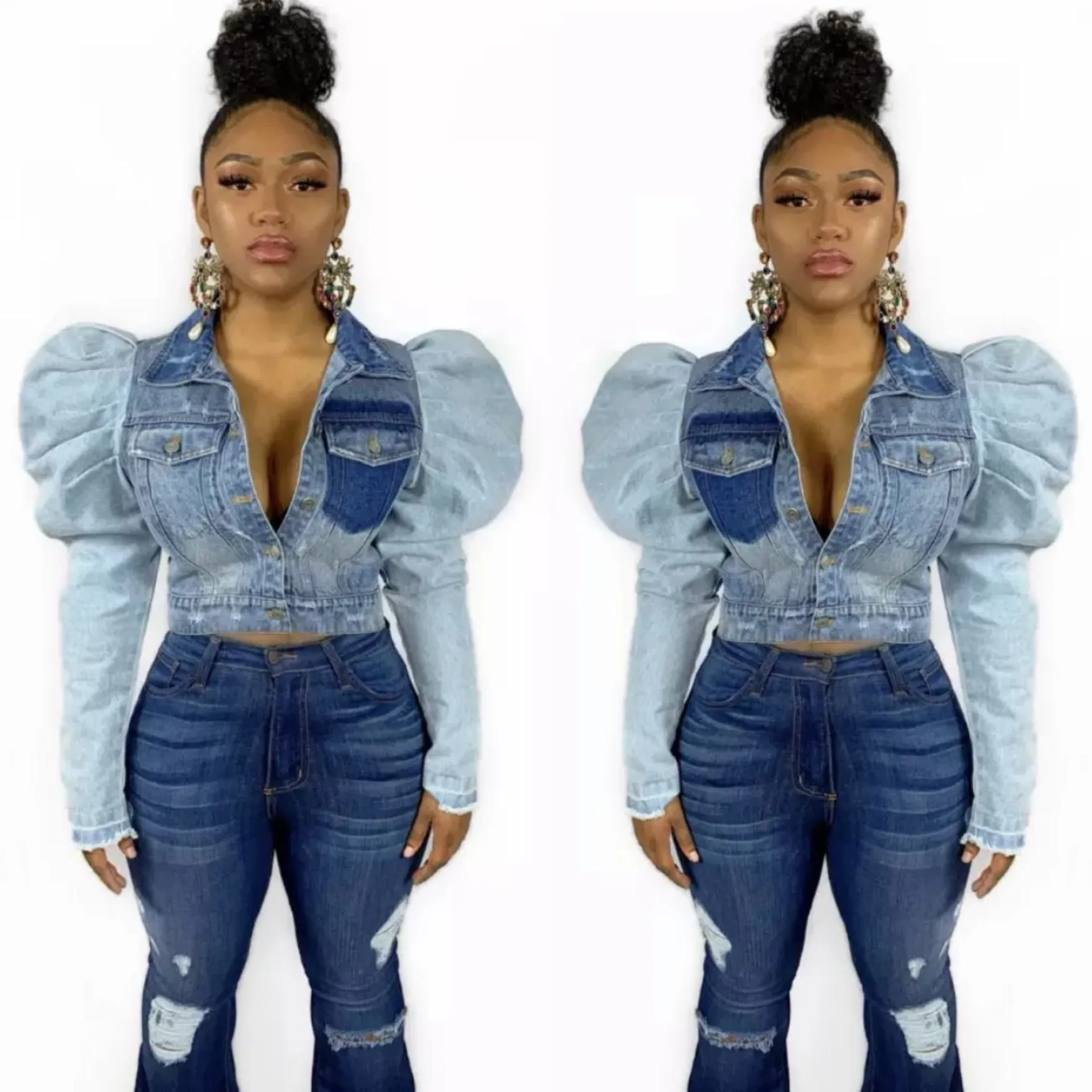 Jazzy Puff Denim Jacket