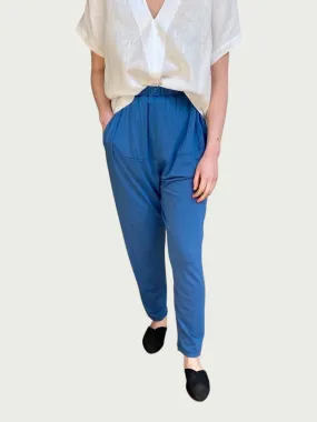 Jersey Slacks in Azure Blue, small / OG Price: $138.00
