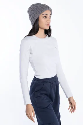 Long-sleeved fitted top