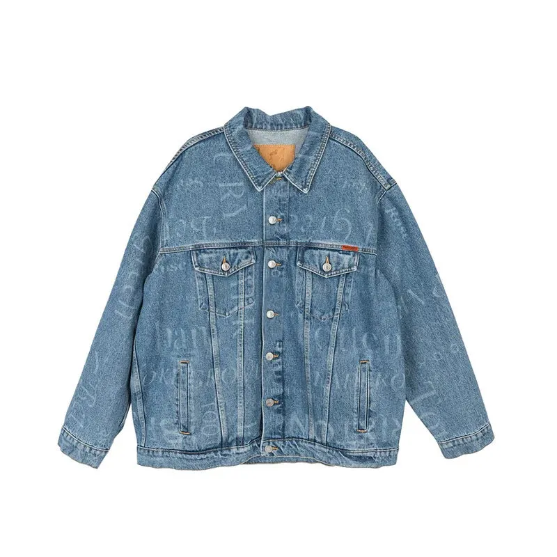 MARTINE ROSE Woven Oversized Denim Jacket Blue Streetnames