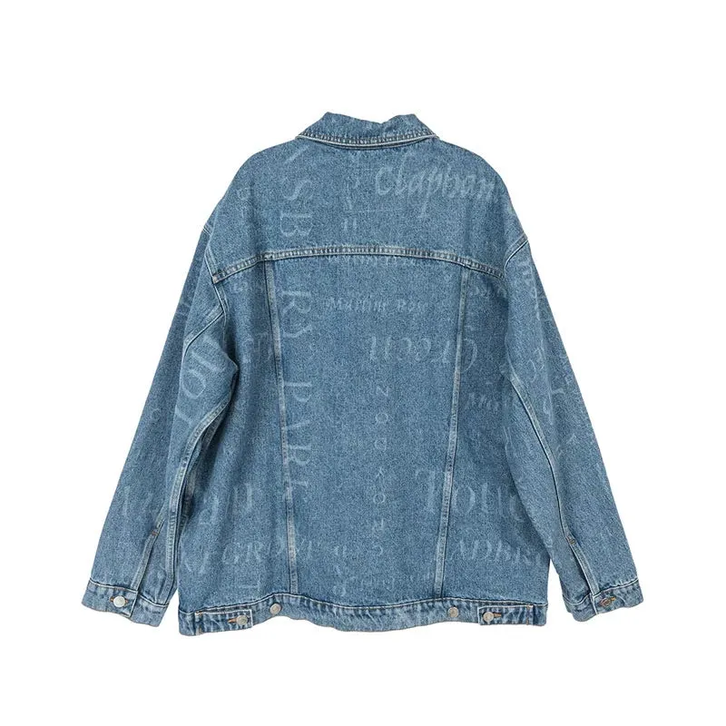 MARTINE ROSE Woven Oversized Denim Jacket Blue Streetnames