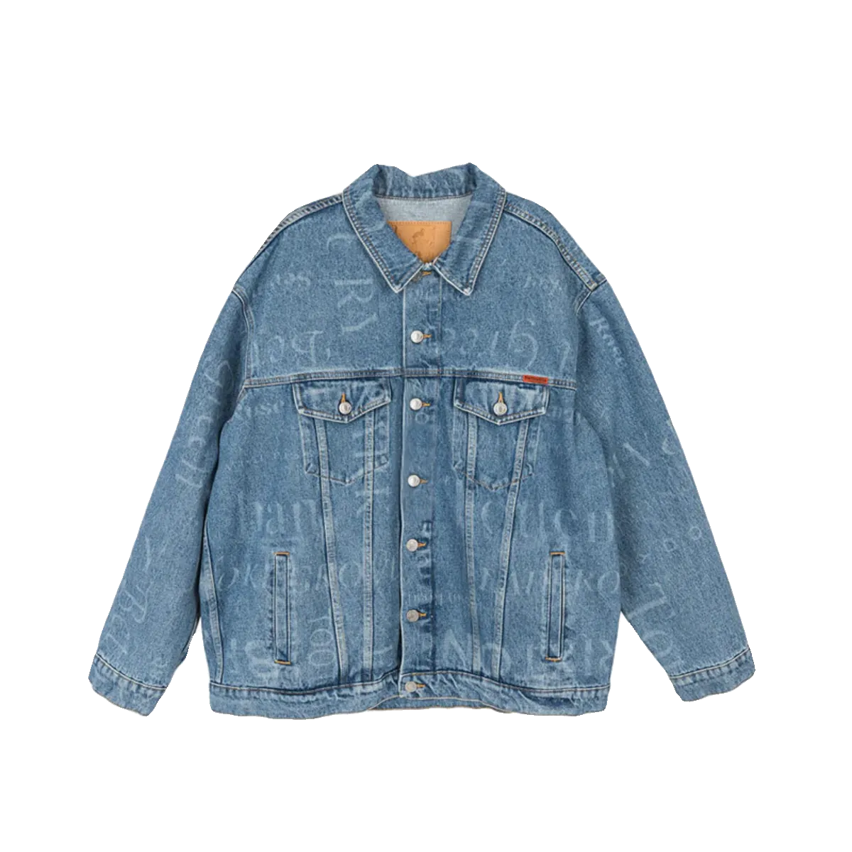 MARTINE ROSE Woven Oversized Denim Jacket Blue Streetnames
