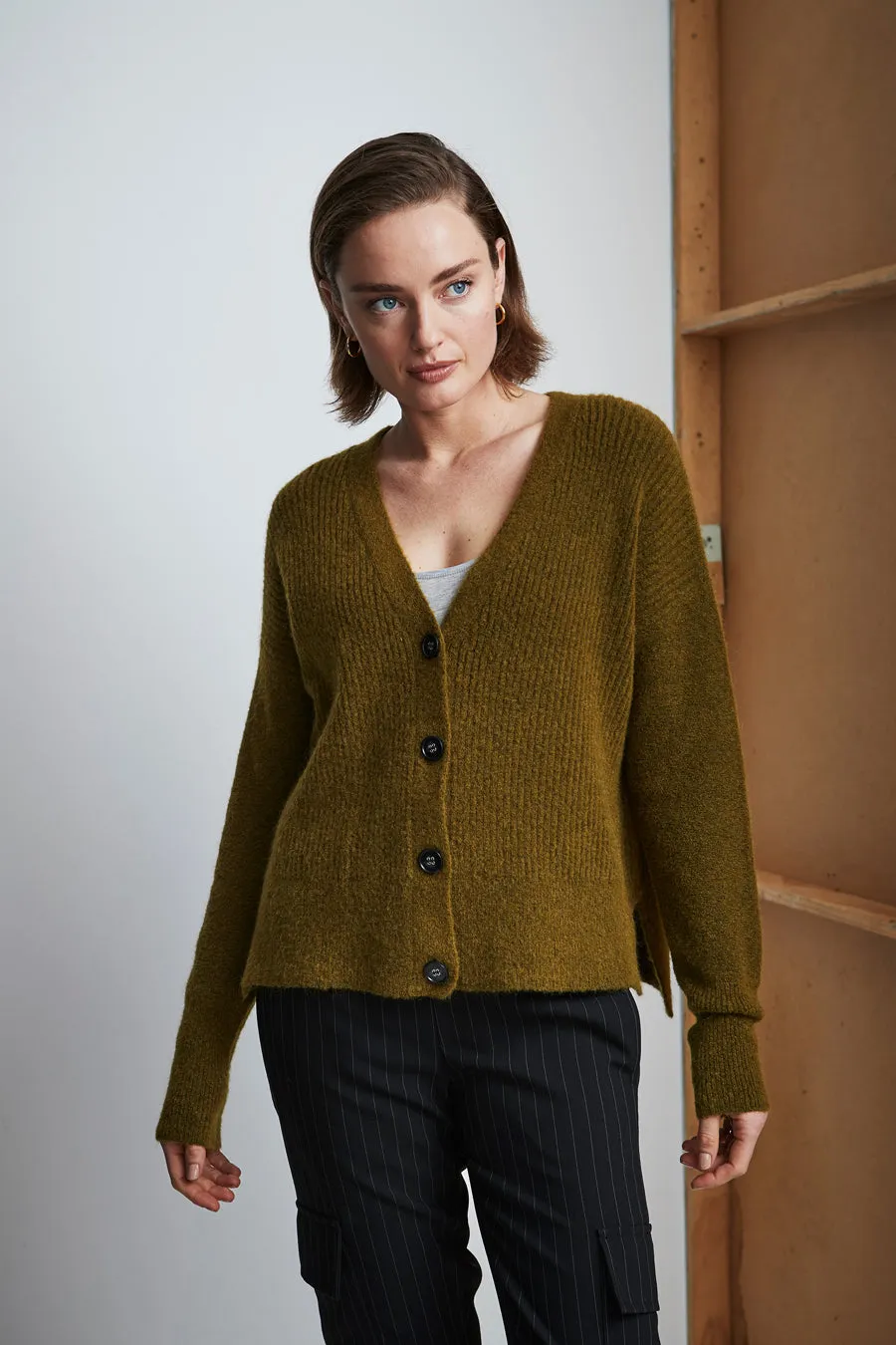 Mathews Cardi - Chartreuse