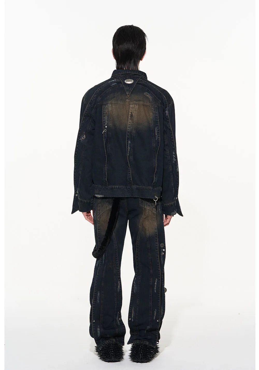 Patchwork Damaged　Denim Jacket