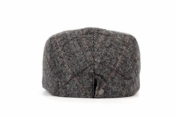 Plaid Woolen Beret BR001