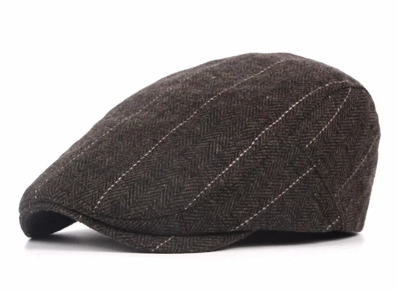 Plaid Woolen Beret BR001