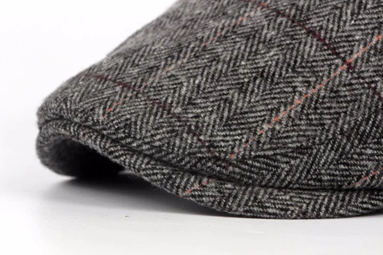 Plaid Woolen Beret BR001