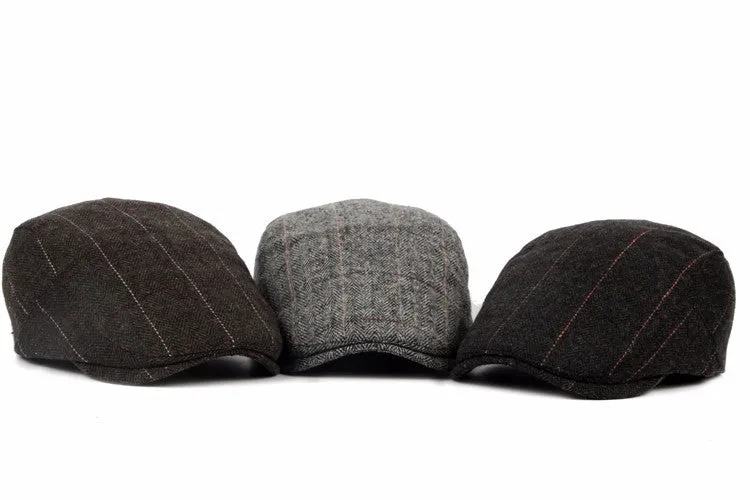 Plaid Woolen Beret BR001