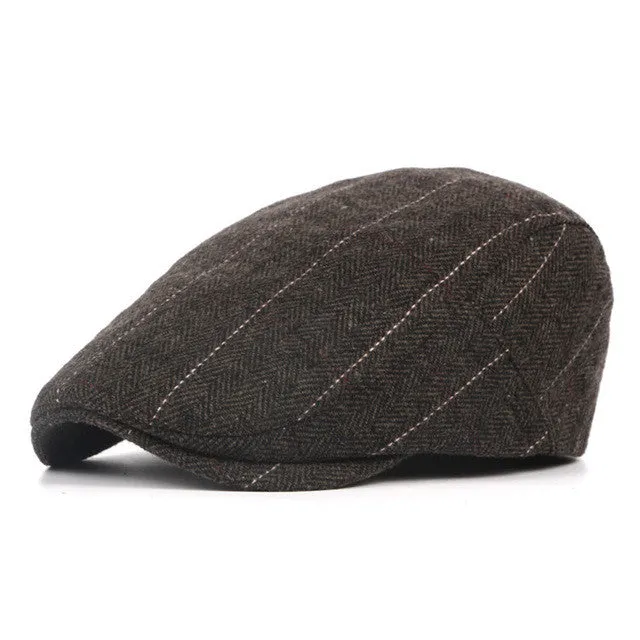 Plaid Woolen Beret BR001