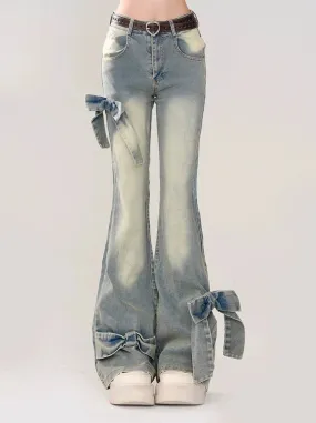 Ribbon Light Slim Design Denim Blue