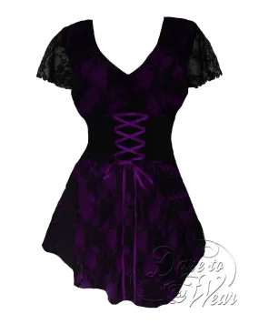 Sweetheart in Purple | Violet Plum Gothic Victorian Corset Top