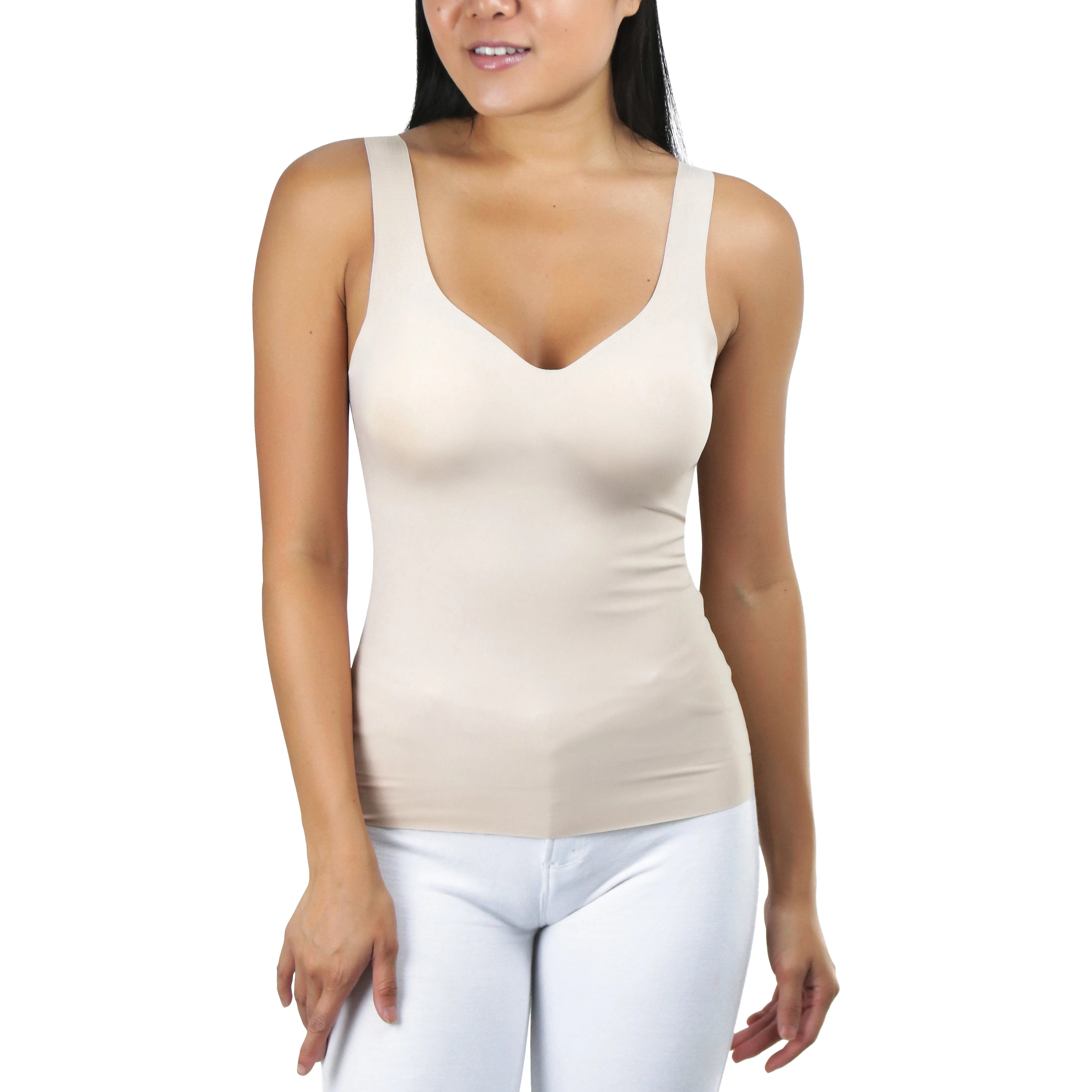 ToBeInStyle Women's Seamless Torso Shaping V-Neck Shapewear Camisole