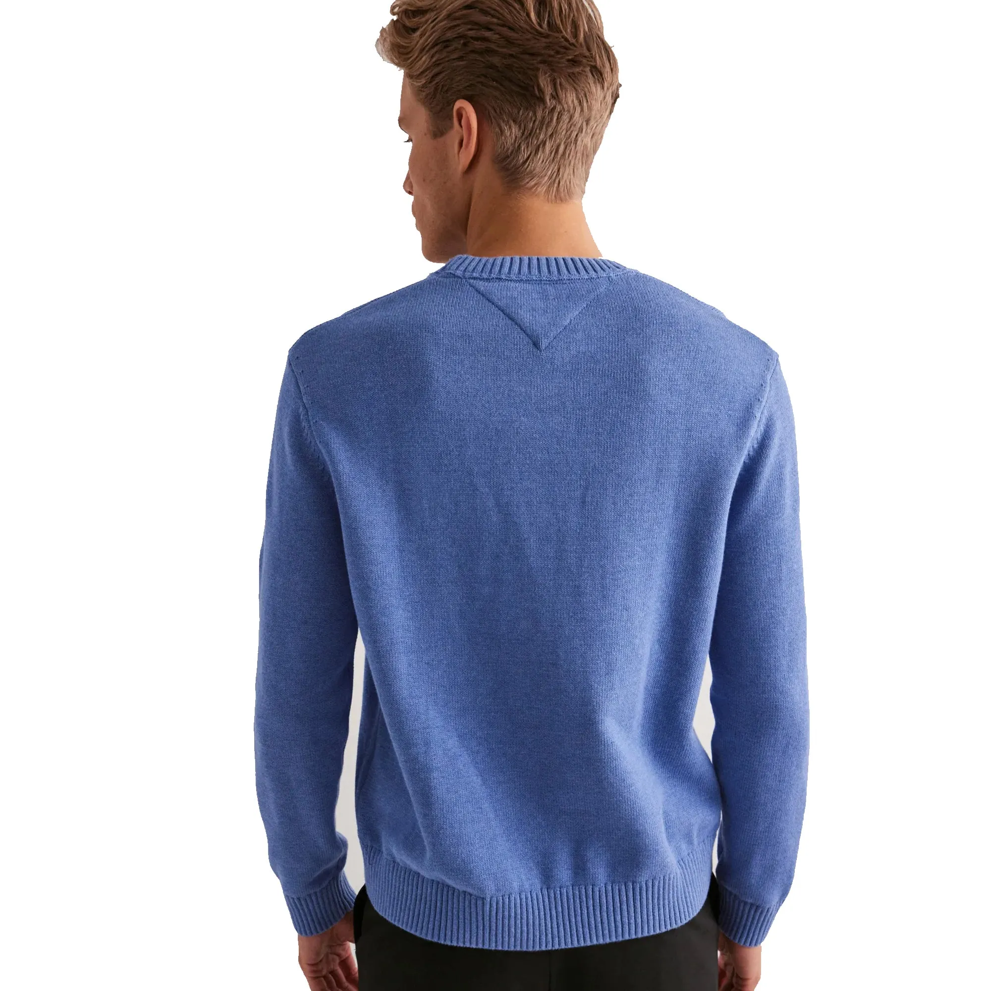 Tommy Jeans Knitted Flag Sweater Tempo Blue Melange